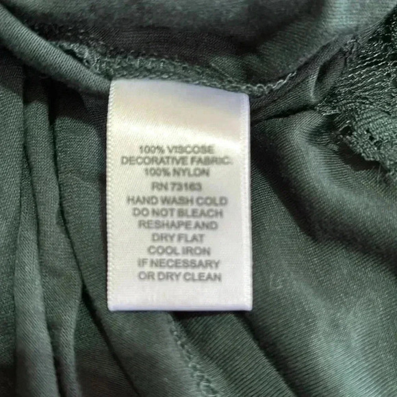 Pointelle Lace Overlay, scoop neck, lined, ruffle cuffs,top - Picture 12 of 12